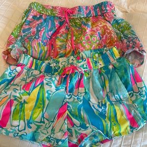 Lilly Pulitzer luxletic shorts xs 2 pairs
